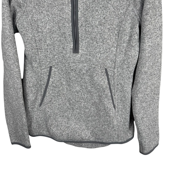 Lululemon Fleece & Thank You Pullover, Heathered White/Battleship, Size 6 - Picture 7 of 12